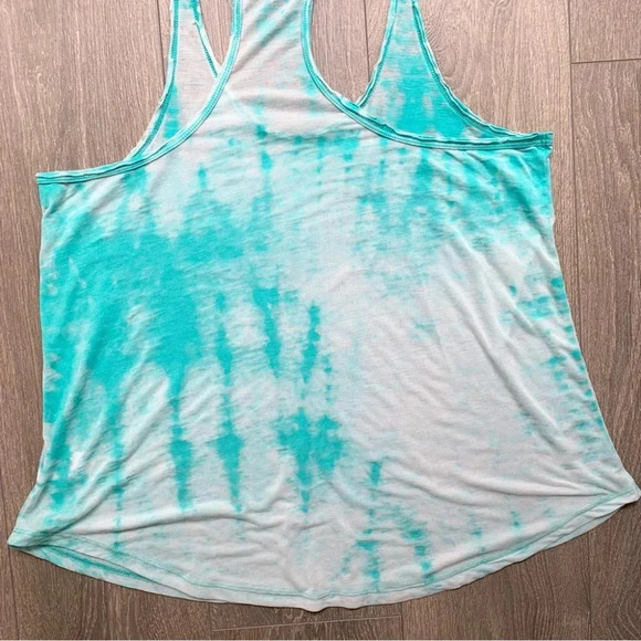 Aritzia Talula Tie Dye Tank Top Burnout Sleeveless Turquoise Green Size XS - Picture 5 of 11